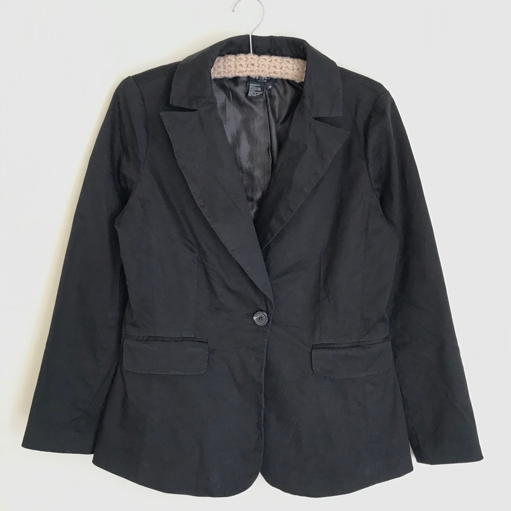 Sandro Classic Black Cotton Blazer